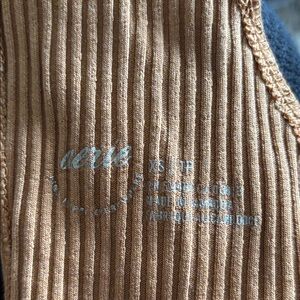 Aerie Ribbed Top in Warm Brown